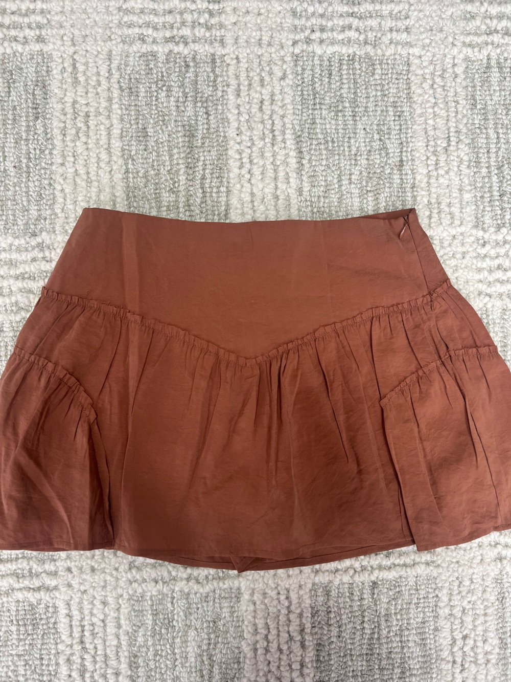 Zara Rust Brown Mini Skirt